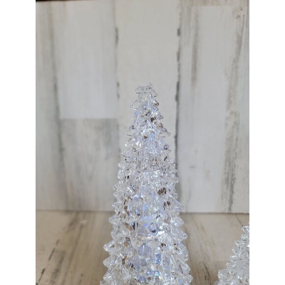 Clear acrylic tree color changing set Xmas home decor set figure - Picture 5 of 8